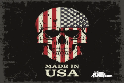 Made In USA Skull 2x3 Grommet Whip Flag 4 Made In USA Skull 2x3 Grommet Whip Flag - Image 2