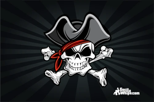 Pirate Skull 2x3 Grommet Whip Flag 4 Pirate Skull 2x3 Grommet Whip Flag - Image 2