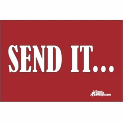 Send It Red 12x18 Pocket Whip Flag For 1/4" & 5/16" Whips