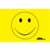 Yellow Smiley Face 12x18 Pocket Whip Flag For 1/4" & 5/16" Whips