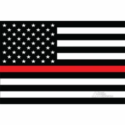 Thin Red Line Flag 12x18 Grommet Whip Flag