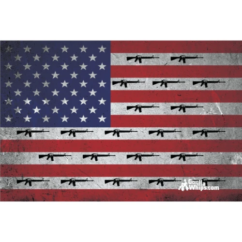 American Guns Flag 12x18 Grommet Whip Flag 3 American Guns Flag 12x18 Grommet Whip Flag