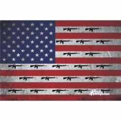 American Guns 2x3 Grommet Whip Flag Double Layer