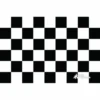 Black & White Checkered 12x18 Pocket Whip Flag For 1/4" & 5/16" Whips