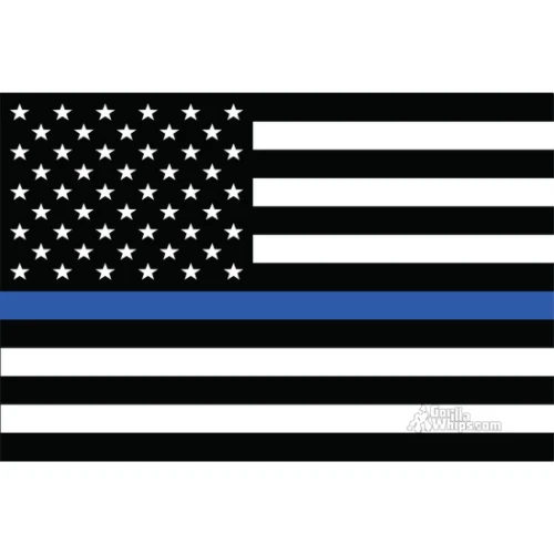 Thin Blue Line American 3x5 Grommet Whip Flag 3 Thin Blue Line American 3x5 Grommet Whip Flag