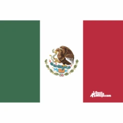 Mexico Flag 2x3 Grommet Whip Flag