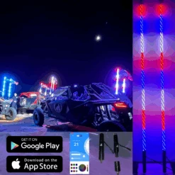 Gorilla Whips 37 4' LED Whip Elite HD II Pair Magnetic Mount