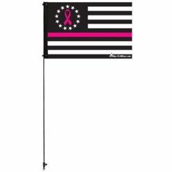 Thin Pink Line- Breast Cancer Awareness 2x3 Grommet Whip Flag 6 Thin Pink Line- Breast Cancer Awareness 2x3 Grommet Whip Flag -Gorilla Whips 2x3 Cancer