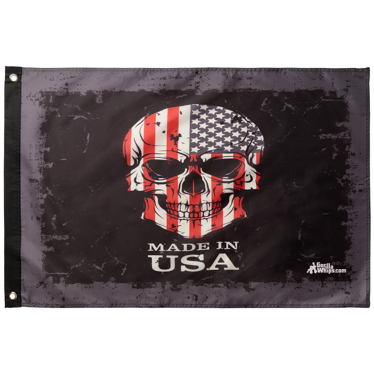 Made In USA Skull 2x3 Grommet Whip Flag 5 Made In USA Skull 2x3 Grommet Whip Flag - Image 3