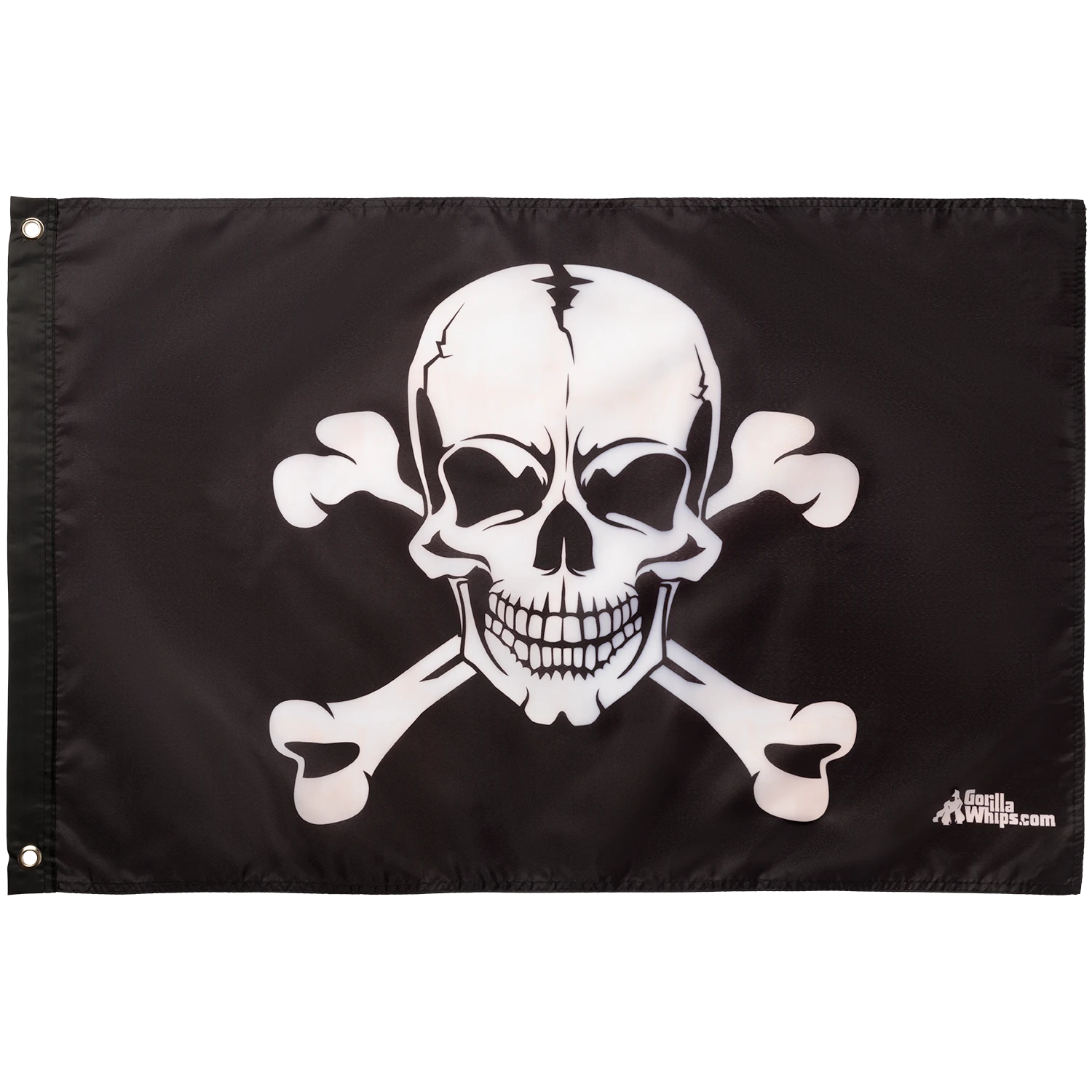 White Skull Crossbones 2x3 Grommet Whip Flag 4 White Skull Crossbones 2x3 Grommet Whip Flag - Image 2