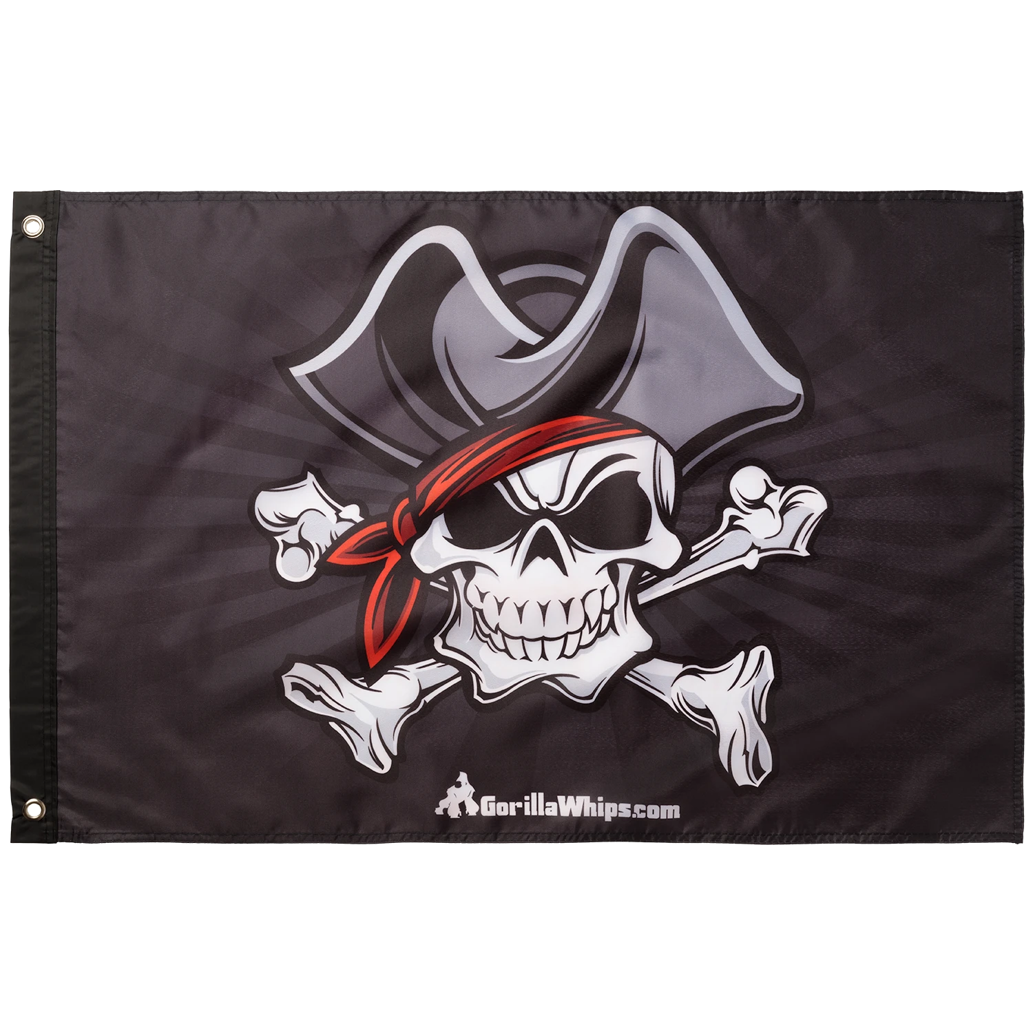 Pirate Skull 2x3 Grommet Whip Flag 5 Pirate Skull 2x3 Grommet Whip Flag - Image 3