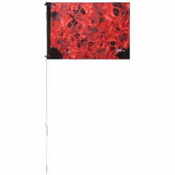 Smoke Skull Red 2x3 Grommet Whip Flag -Gorilla Whips 2x3 Foot Flag white pole 156