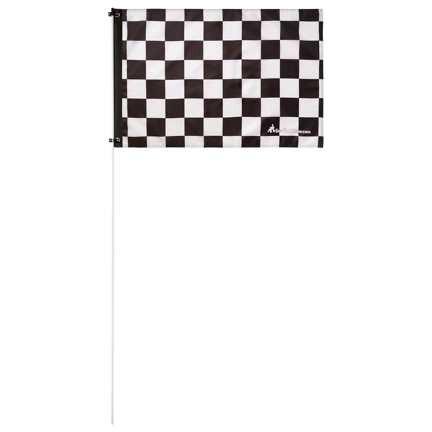 Black & White Checkered 2x3 Grommet Whip Flag 4 Black & White Checkered 2x3 Grommet Whip Flag - Image 2