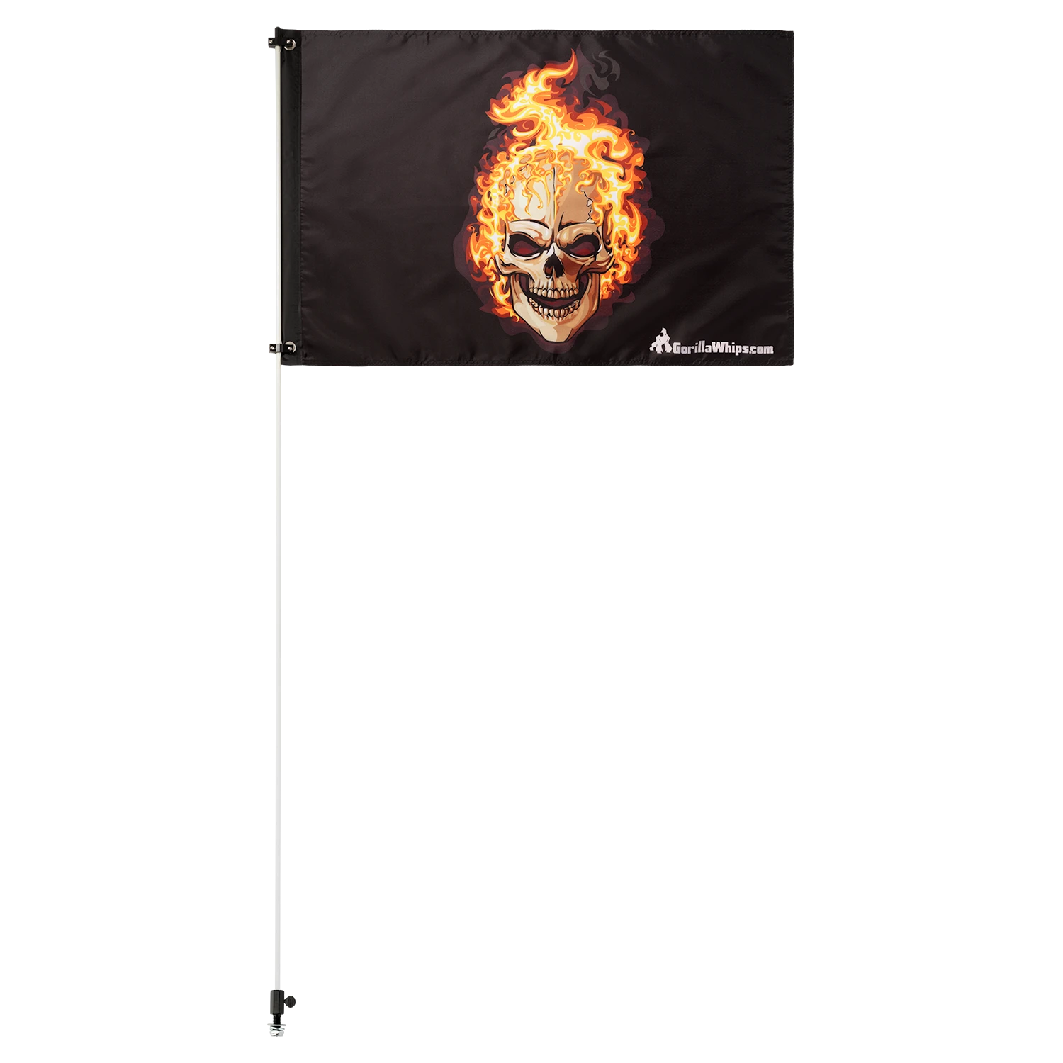 Flames Skull 2x3 Grommet Whip Flag 6 Flames Skull 2x3 Grommet Whip Flag - Image 4