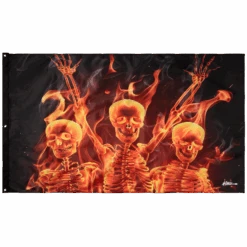 Party Skulls 3x5 Grommet Whip Flag 7 Party Skulls 3x5 Grommet Whip Flag -Gorilla Whips 3x5 Foot Flag 191