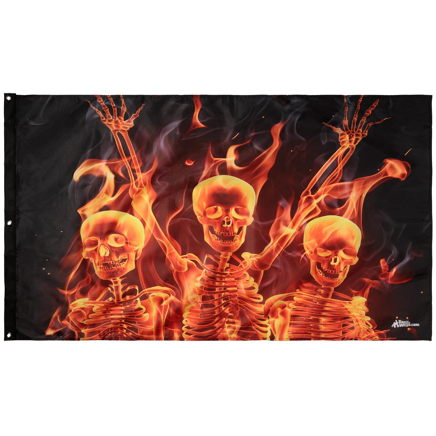 Party Skulls 3x5 Grommet Whip Flag 5 Party Skulls 3x5 Grommet Whip Flag - Image 3