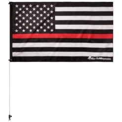 Thin Red Line American 3x5 Grommet Whip Flag 5 Thin Red Line American 3x5 Grommet Whip Flag -Gorilla Whips 3x5 Foot Flag white pole with mount 198