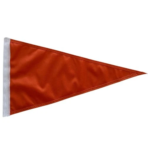 Orange Pennant Triangle Pocket Whip Flag For 1/4" & 5/16" Whips 3 Orange Pennant Triangle Pocket Whip Flag For 1/4" & 5/16" Whips - Image 2