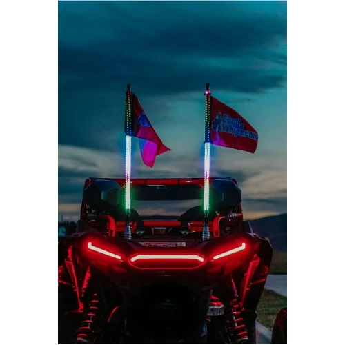 4' LED Whip Twisted Silver Single Whip 9 4' LED Whip Twisted Silver Single Whip - Image 7