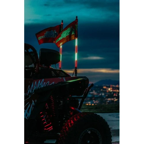 3' LED Whip Twisted Silver Pair 8 3' LED Whip Twisted Silver Pair - Image 6