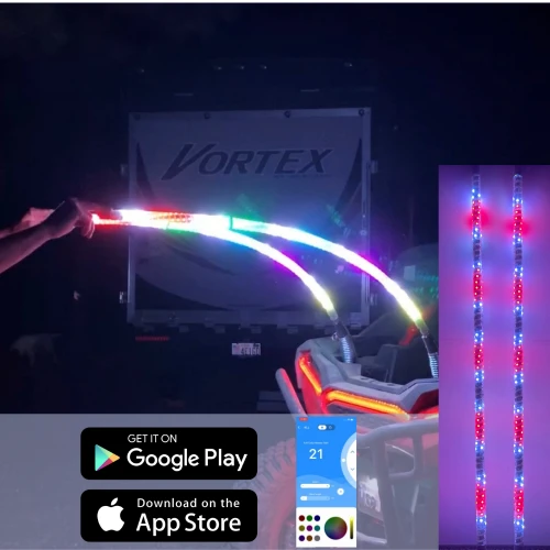 3' LED Whip Twisted Silver Pair 3 3' LED Whip Twisted Silver Pair