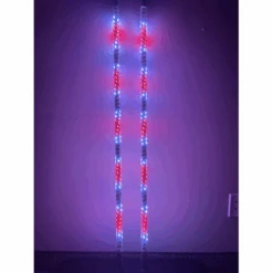 3' LED Whip Twisted Silver Single Whip 24 3' LED Whip Twisted Silver Single Whip -Gorilla Whips LEDWhipTwistedSilver2