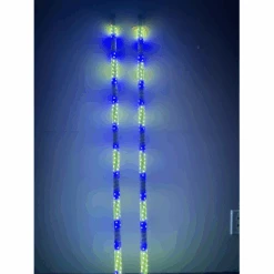 3' LED Whip Twisted Silver Single Whip 22 3' LED Whip Twisted Silver Single Whip -Gorilla Whips LEDWhipTwistedSilver3