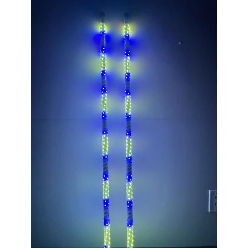 4' LED Whip Twisted Silver Single Whip 6 4' LED Whip Twisted Silver Single Whip - Image 4