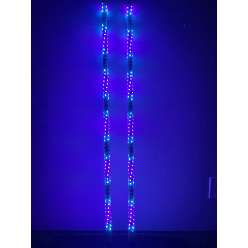 3' LED Whip Twisted Silver Pair 5 3' LED Whip Twisted Silver Pair - Image 3