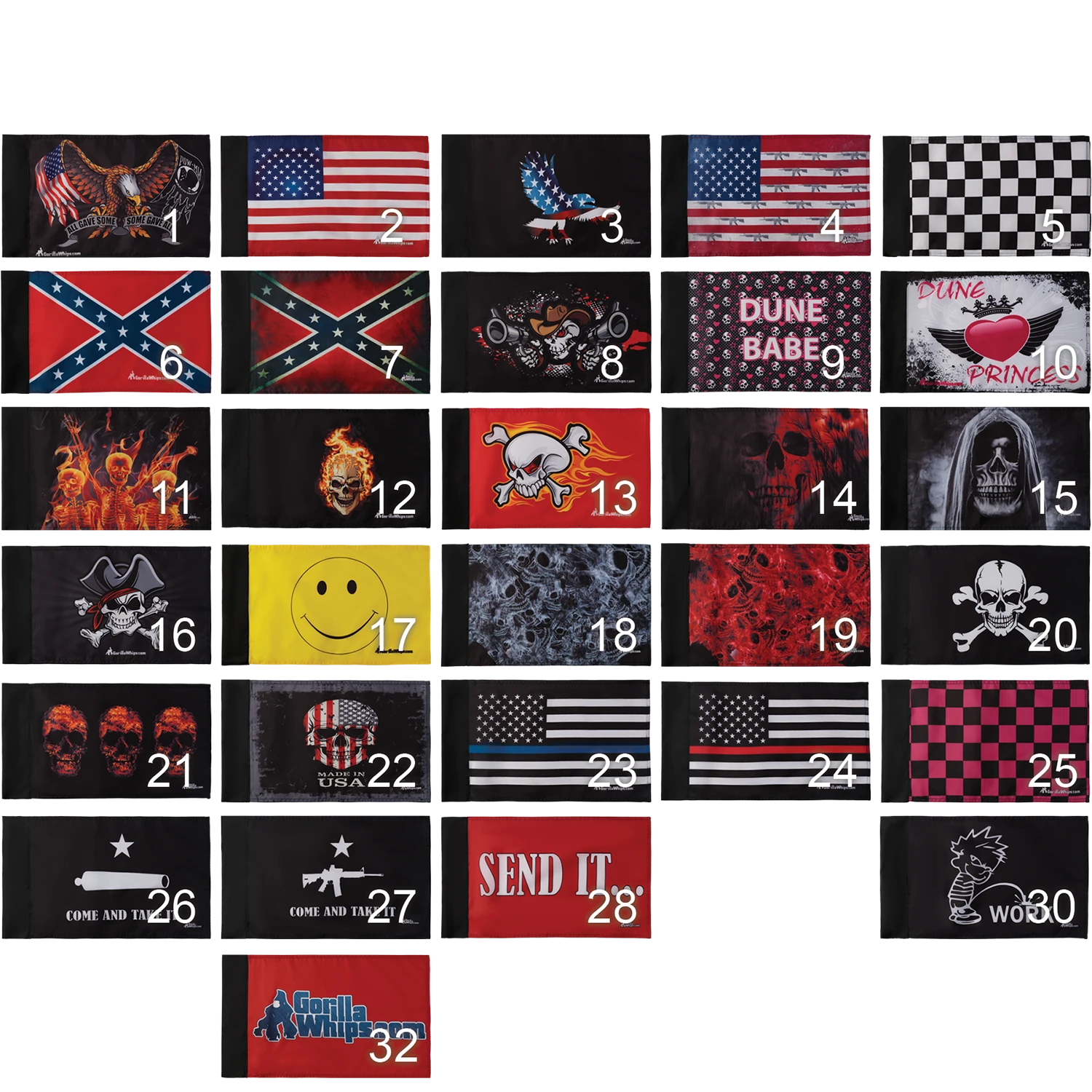 Twisted Silver LED Replacement Flag 4 Twisted Silver LED Replacement Flag - Image 2