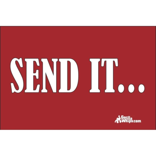 Send It Red 3x5 Grommet Whip Flag 3 Send It Red 3x5 Grommet Whip Flag