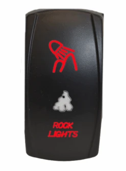 Rock Lights Rocker Switch- Red, Blue -Gorilla Whips Switch RL R