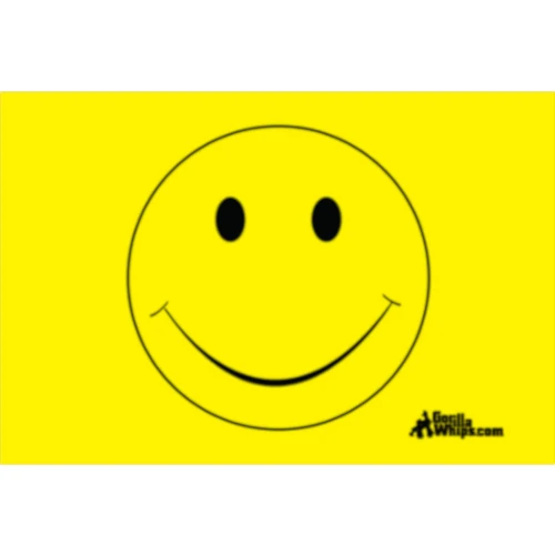 Yellow Smiley Face 12x18 Grommet Whip Flag 3 Yellow Smiley Face 12x18 Grommet Whip Flag