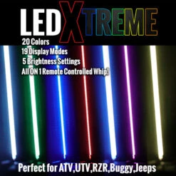 4' LED Whip Xtreme Single Whip -Gorilla Whips ebay 1 2
