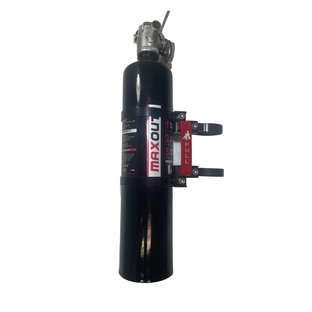 3" Fire Extinguisher Mount W/ Black H3R MaxOut 2.5LB Fire Extinguisher 3 3" Fire Extinguisher Mount W/ Black H3R MaxOut 2.5LB Fire Extinguisher