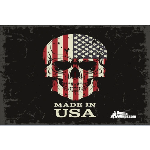 Made In USA Skull 3x5 Grommet Whip Flag 3 Made In USA Skull 3x5 Grommet Whip Flag
