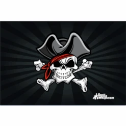 Pirate Skull 2x3 Grommet Whip Flag
