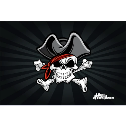 Pirate Skull 2x3 Grommet Whip Flag 3 Pirate Skull 2x3 Grommet Whip Flag