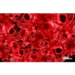 Smoke Skull Red 12x18 Pocket Whip Flag For 1/4" & 5/16" Whips